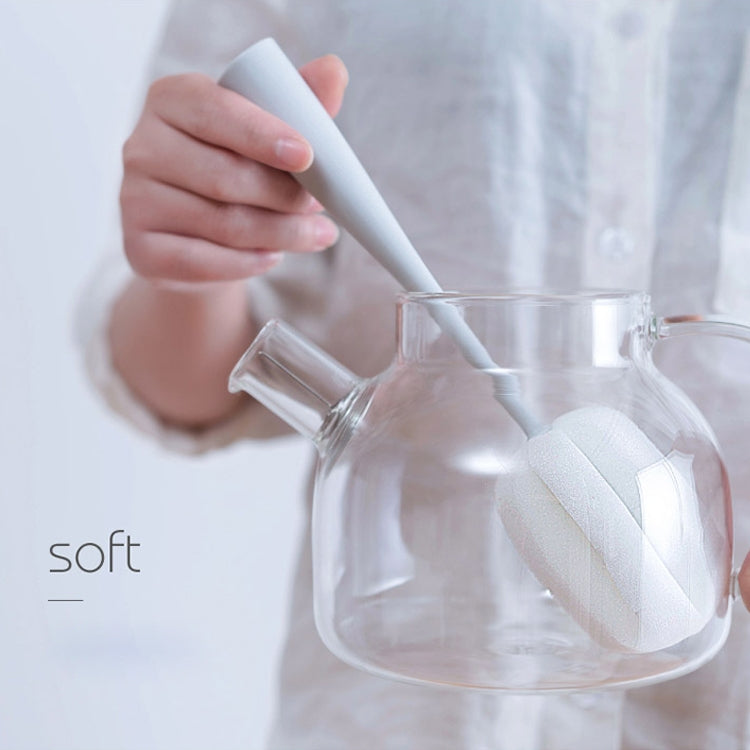 Long Handle Sponge Cup Brush Mug Cleaning Brush Bottle Brush Glass Cup Brush, White, Black, Pink, Gray