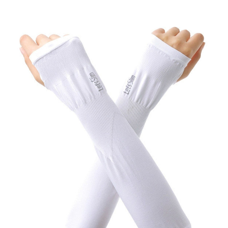 Long Ice Silk Sunscreen Sleeves Cycling Driving Outdoor UV Arm Oversleeve, Length: 38cm, Ice Silk Arm Oversleeve (White), Ice Silk Arm Oversleeve (Black), Ice Silk Arm Oversleeve (Gray), Ice Silk Arm Oversleeve (Blue), Ice Silk Arm Oversleeve...