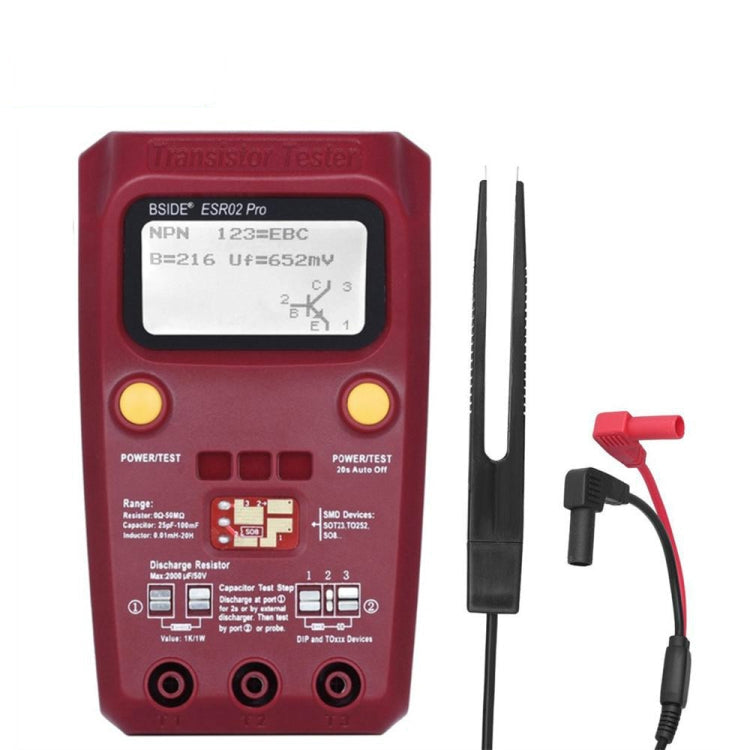 BSIDE ESR02 Pro Digital Transistor Test Table M328 Resistance Inductance Capacitance ESR Tester Default Title