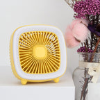 USB Rechargeable Desktop Fan Multifunctional Handheld Pocket Fan – Durable Build, Easy to Use Yellow