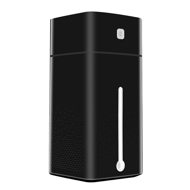 Ultrasonic Air Humidifier USB Essential Oil Aroma Diffuser LED Night Light Spray Mist Purifier, 1000ml Black