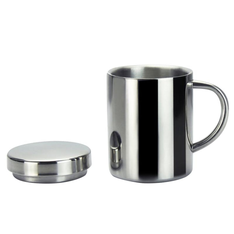 304 Stainless Steel Double Insulation Coffee Drink Milk Water Mugs Durable Drinking Cup with Lid, 304 Stainless Steel 200ml, 304 Stainless Steel 300ml, 304 Stainless Steel 400ml 304 Stainless Steel 200ml