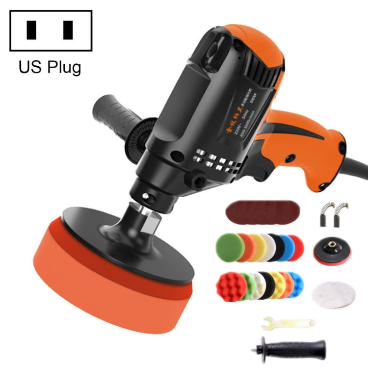 Car Beauty Sealing Glaze Polishing Machine Tile Repair Waxing Machine With Sponge Set, 220V EU Plug, 220V UK Plug, 110V US Plug – Leather 110V US Plug