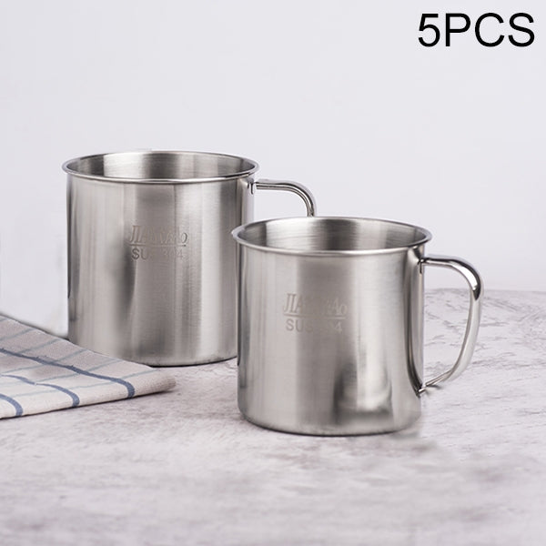 5 PCS Extra Thick 304 Stainless Steel Cup Children's Mouth Cup with Handle Cover Household adult Drinking Water Cup, 7cm without cover, 8cm with cover, 9cm with cover, 10cm with cover, 11cm with cover, 12cm with cover 7cm without cover