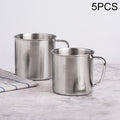 5 PCS Extra Thick 304 Stainless Steel Cup Children's Mouth Cup with Handle Cover Household adult Drinking Water Cup, 7cm without cover, 8cm with cover, 9cm with cover, 10cm with cover, 11cm with cover, 12cm with cover 7cm without cover