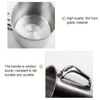 5 PCS Extra Thick 304 Stainless Steel Cup Children's Mouth Cup with Handle Cover Household adult Drinking Water Cup, 7cm without cover, 8cm with cover, 9cm with cover, 10cm with cover, 11cm with cover, 12cm with cover
