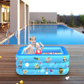 Household Indoor and Outdoor Aerospace Pattern Baby Square Inflatable Swimming Pool, 120 x 85 x 35cm 120 x 85 x 35cm