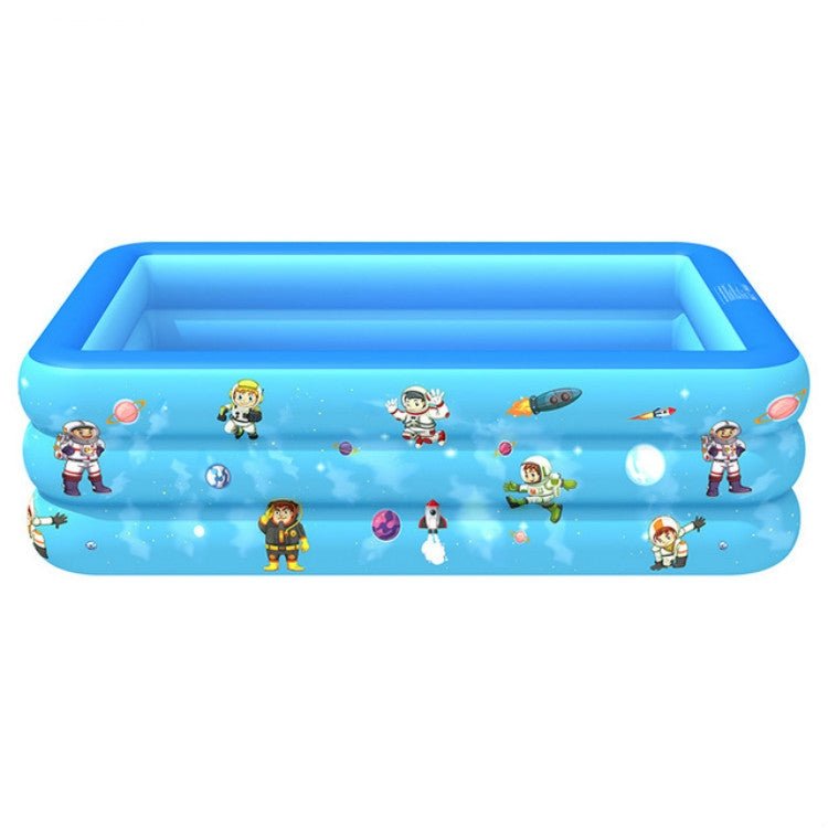 Household Indoor and Outdoor Aerospace Pattern Baby Square Inflatable Swimming Pool, 120 x 85 x 35cm