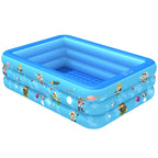 Household Indoor and Outdoor Aerospace Pattern Baby Square Inflatable Swimming Pool, 120 x 85 x 35cm