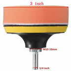 7 in 1 Buffing Pad Set Thread Auto Car Polishing Pad Kit for Car Polisher, 3 inch, 4 inch, 5 inch, 6 inch, 7 inch