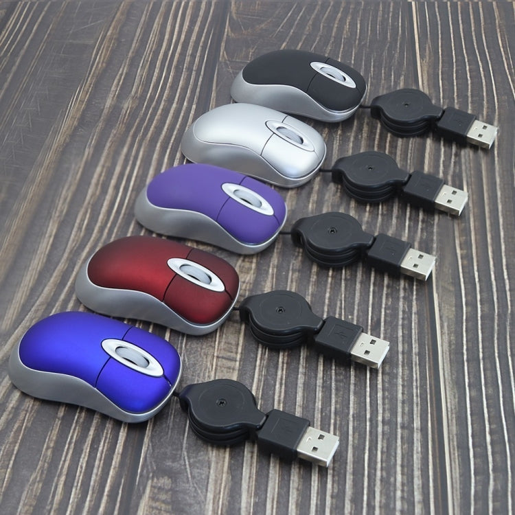 Mini Computer Mouse Retractable USB Cable Optical Ergonomic1600 DPI Portable Small Mice for Laptop – Durable Build, Easy to Use
