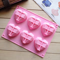 6 in 1 Heart Shape Silicone Mold For Baking Mousse Cake DIY Silicone Molds, 6 in 1 Heart Shape 6 in 1 Heart Shape
