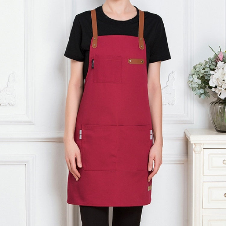 Milk Tea Coffee Fondue Restaurant Canvas Apron Red