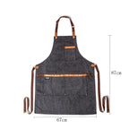 Washed Canvas Apron Chef Cafe Shop BBQ Hairdresser Aprons