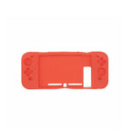 Silicone Protection Case All-inclusive Rubber Cover for Switch Game Console(White) Red