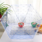 Lace Folding Dish Cover Mesh Cover Dish Dust-proof Printing Food Cover Fly-proof Cover Food Cover, Lace Folding Dish Cover
