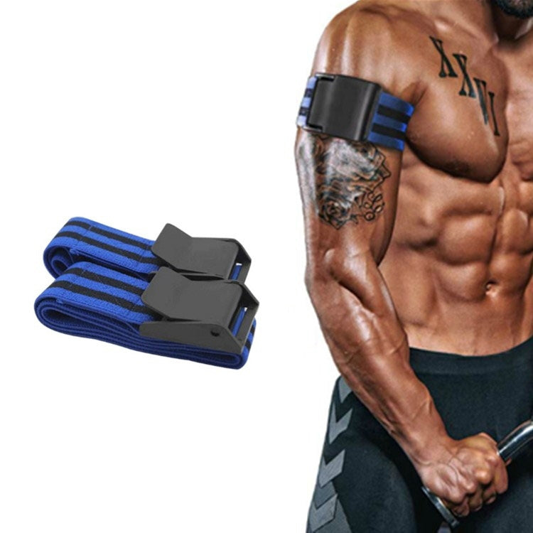 1 Pair Natural Latex Silk Elastic Band Arm Fitness Blood Flow Restriction Training Band, Size: 60 x 5cm, 1 Pair Training Band (Blue), 1 Pair Training Band (Red) 1 Pair Training Band (Blue) Blue