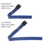 1 Pair Natural Latex Silk Elastic Band Arm Fitness Blood Flow Restriction Training Band, Size: 60 x 5cm, 1 Pair Training Band (Blue), 1 Pair Training Band (Red)
