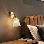 Copper Living Room Bedroom Crystal Wall Lamp, All Copper Single Head All Copper Single Head Warm Light