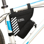 B-soul Bicycle Bags With Water Bottle Triangle Pouch Solid Cycling Front Tube Frame Bag Pocket, 20.5*18*5cm