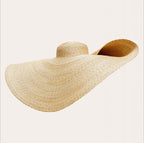 Oversized Fashion Straw Weaving Beach Sunshade Hat, Suitable for Head Circumference: 58-62cm – Durable Build, Easy to Use