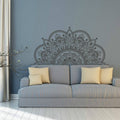 2PCS Mandala Flower PVC Removable Personality Wall Sticker Living Room Bedroom Sofa Background Wall Black