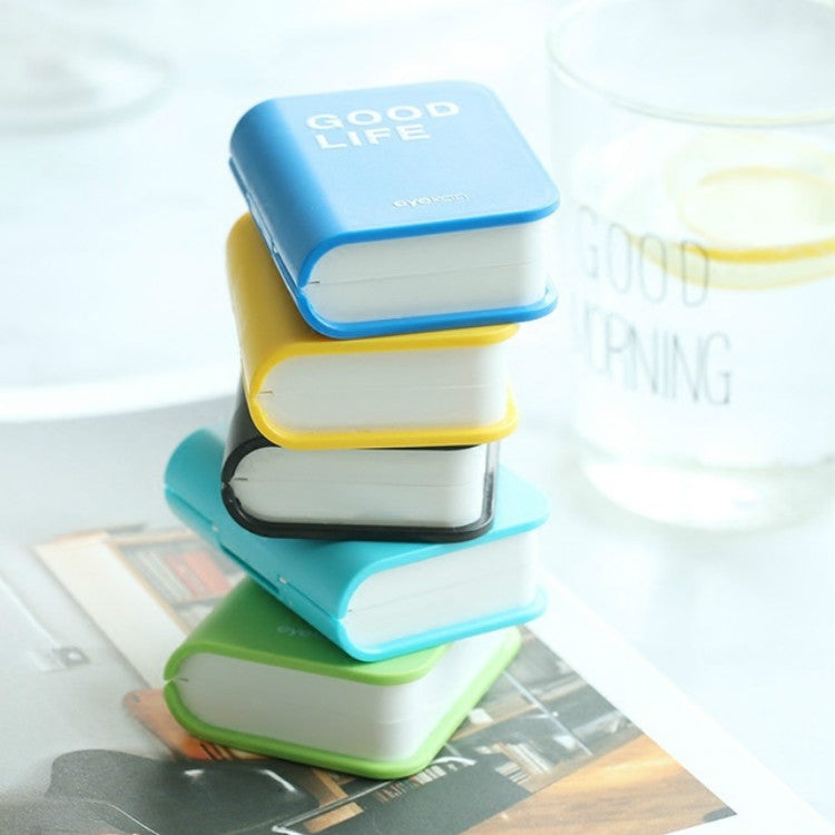 Eyekan Lovers Cartoon Cute Book Travel Glasses Contact Lenses Box for Eyes Care