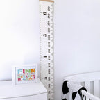 Wooden Wall Hanging Kids Growth Chart Height Measure Ruler Wall Sticker for Kids Room Home Decoration, Classic, Pink Wave, Green Wave, Gray Wave Classic