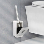 MENGNI Suction Wall Long Handle Toilet Brush Storage Box Bathroom Cleaning Kit