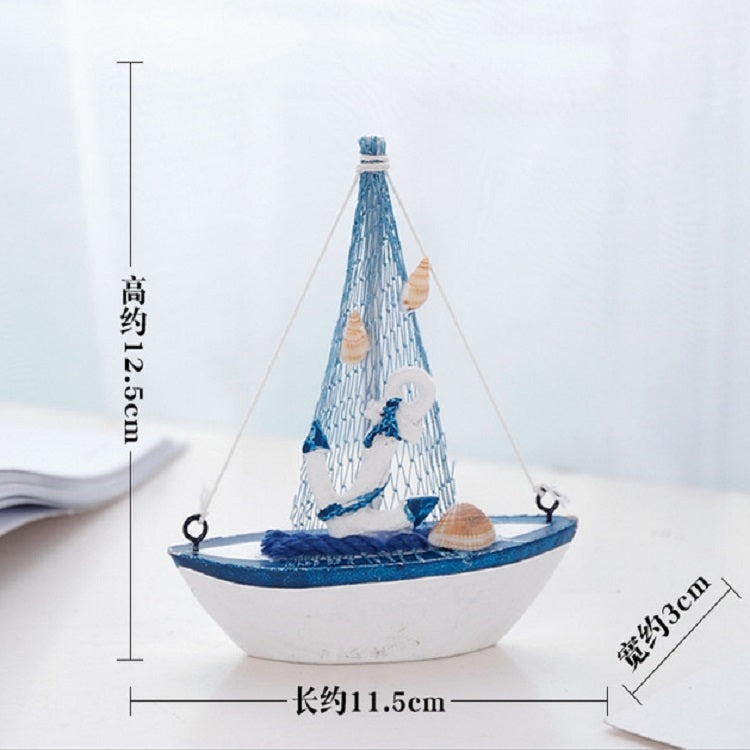 Vintage Wooden Canvas Boat Model Decoration Home room Decoration, White Boat, Lifebuoy Boat, Red Flag Boat, Canvas Boat, White Fishing Net Boat, Sea Anchor Boat – Durable Build, Easy to Use