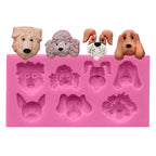 Dogs Shape Cartoon Silicone Fondant Cake Decorating Mold, Dogs Shape Dogs Shape