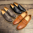 British Style Pointed Shoes Versatile Casual Shoes Slip-on Men Shoes, 42