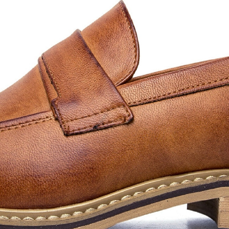 British Style Pointed Shoes Versatile Casual Shoes Slip-on Men Shoes, 42