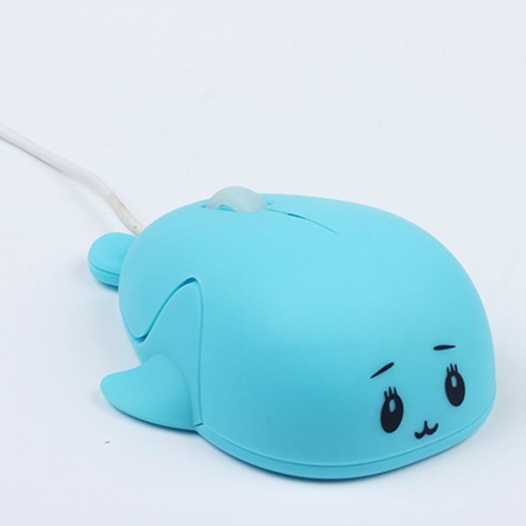 Cute Cartoon Wired Mouse Girl Office Home Laptop Mouse – Durable Build, Easy to Use Blue