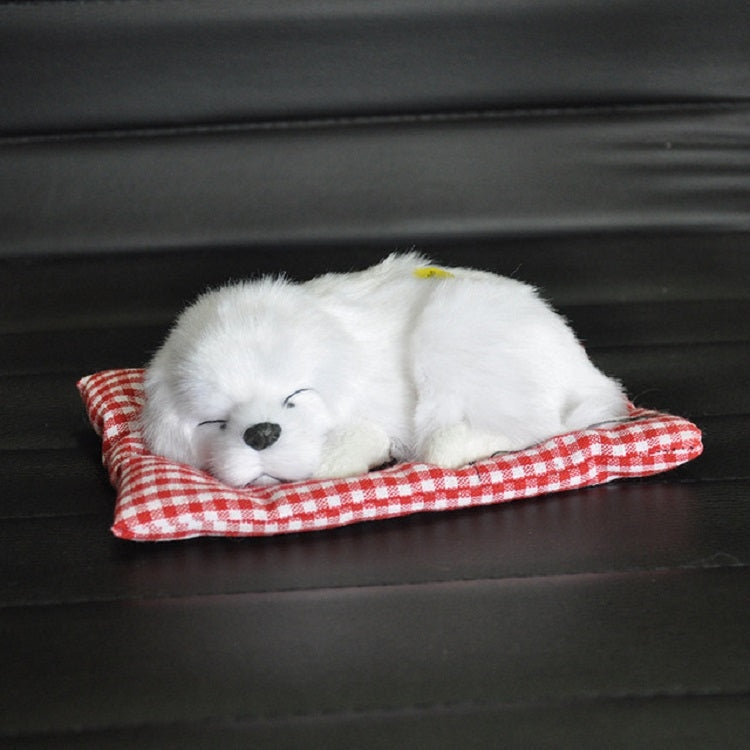 Simulation Will Call the Sleeping Dog Ornaments Toy Creative Doll Children Gift – Durable Build, Easy to Use White