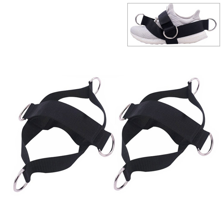 1 Pair Fitness Shoe Cover Pull Rope Fitness Equipment Straps, 1 Pair Pull Rope (Black) 1 Pair Pull Rope (Black)