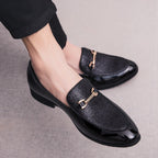 British Style Pointed Shoes Versatile Casual Shoes Slip-on Men Shoes, 38, 39, 40, 41, 42, 43, 44 38 Black