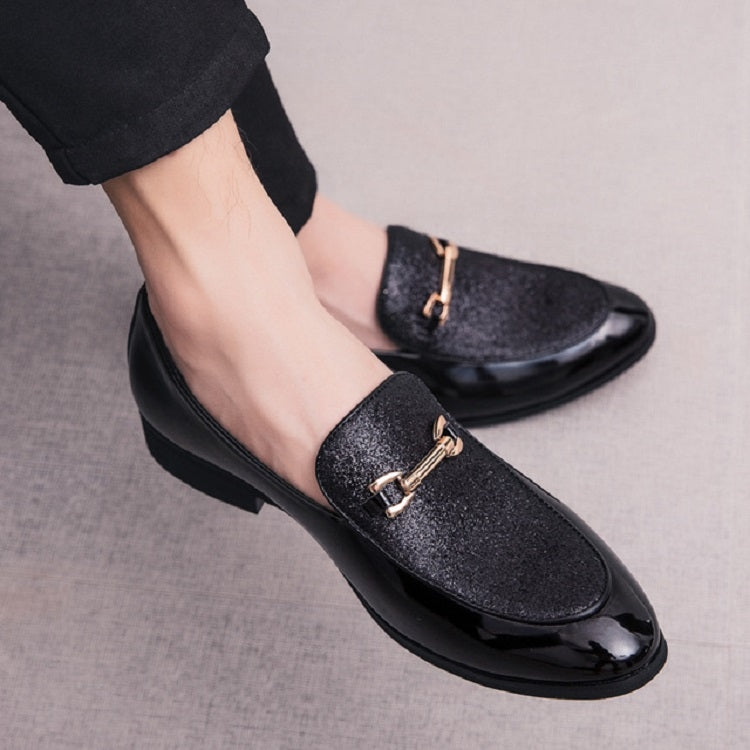 British Style Pointed Shoes Versatile Casual Shoes Slip-on Men Shoes, 38, 39, 40, 41, 42, 43, 44 38 Black