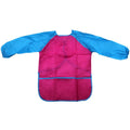 Long Sleeve Apron Drawing Painting Waterproof Smock Children Craft Art Waterproof Clothes, S S Rose Red