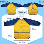 Long Sleeve Apron Drawing Painting Waterproof Smock Children Craft Art Waterproof Clothes, S