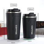 Smart Version Double Stainless steel 304 Coffee Mug Car Thermos Mug Travel Thermo Cup, 380ml Blue, 380ml Pink, 380ml White, 380ml Black, 380ml Green, 510ml White, 510ml Black, 510ml Green, 510ml Blue, 510ml Pink