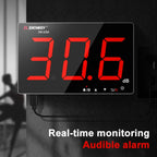 SNDWAY Wall-mounted 30~130dB Large Screen Digital Display Noise Decibel Monitoring Testers, SW525B with Storage + USB, SW526A 18 inch Display, SW525G with Storage + USB Green