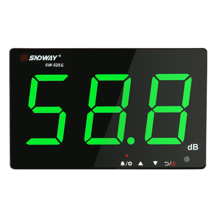 SNDWAY Wall-mounted 30~130dB Large Screen Digital Display Noise Decibel Monitoring Testers, SW525B with Storage + USB, SW526A 18 inch Display, SW525G with Storage + USB Green SW525G with Storage + USB Green