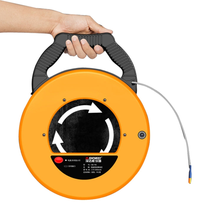 SNDWAY Pipe Scanner Thickness PVC Pipe Blockage Width Measuring Instrument, SW720 Standard (20 meters), SW730 Standard (30 meters)