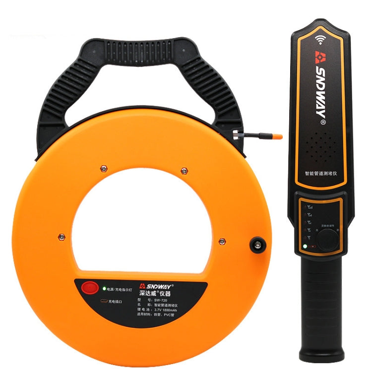 SNDWAY Pipe Scanner Thickness PVC Pipe Blockage Width Measuring Instrument, SW720 Standard (20 meters), SW730 Standard (30 meters) SW730 Standard (30 meters)