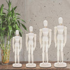 Wooden Puppet Toy Humanoid Art Sketch Model Joint Doll, 4.5 Inch, 5.5 Inch, 8 Inch, 12 Inch, 16 Inch – Non-slip