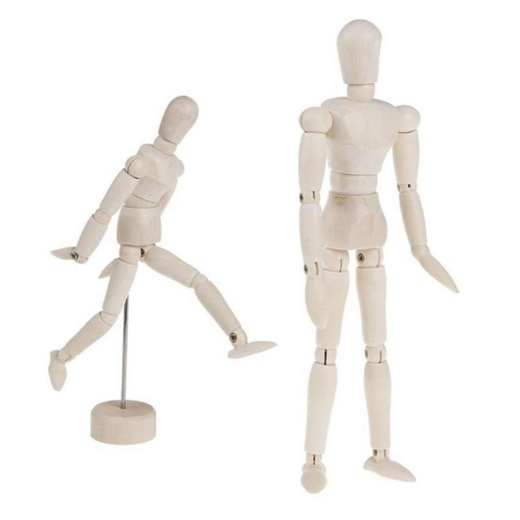 Wooden Puppet Toy Humanoid Art Sketch Model Joint Doll, 4.5 Inch, 5.5 Inch, 8 Inch, 12 Inch, 16 Inch – Non-slip