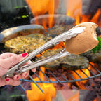 3 PCS 9 inch Stainless Steel Food Clip Bread Barbecue Clip Baking Tools, Bread Barbecue Clip