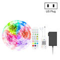 Bluetooth Suit Smart Music Sound Control Light Strip Non-waterproof 5050 RGB Colorful Atmosphere LED Light Strip With 24-Keys Remote Control, 5M 150 LEDs, 5M 300 LEDs, 10M 300 LEDs, 10M 600 LEDs, 15M 450 LEDs, 15M 270 LEDs 5M 150 LEDs US Plug