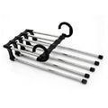 Multifunctional 5 in 1 Telescopic Folding Wardrobe Magic Trousers Rack, 5 in 1 Telescopic Rack 5 in 1 Telescopic Rack